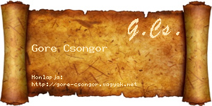 Gore Csongor névjegykártya